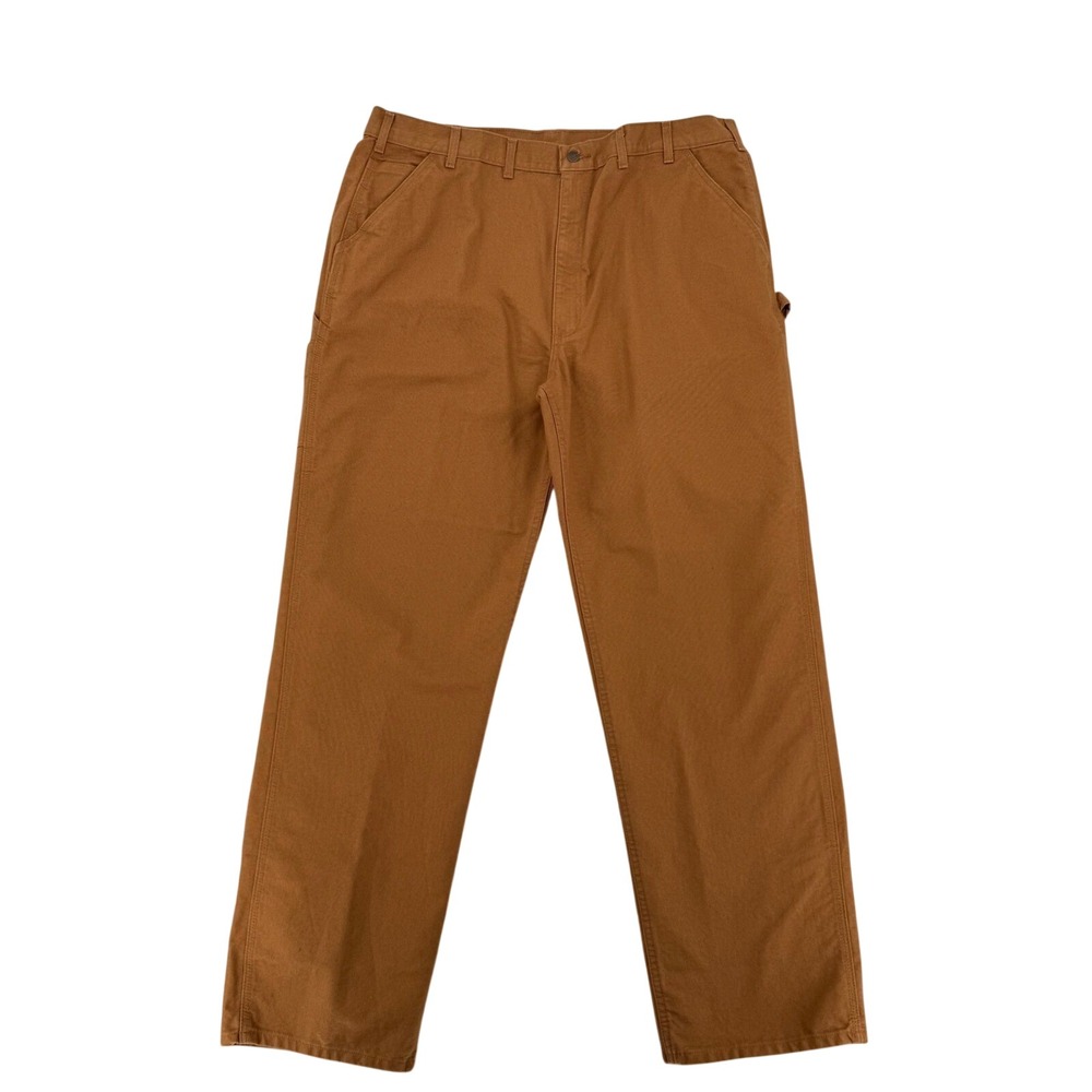 Carhartt Mens 44x36 Brown‎ Loose Fit Canvas Work Pants B11-BRN New W Tags - Picture 2 of 10